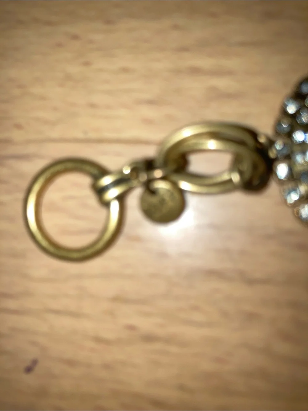 LOFT Gold-Tone Bracelet with Brown  & Red Cabochons and Crystal Discs & Toggle